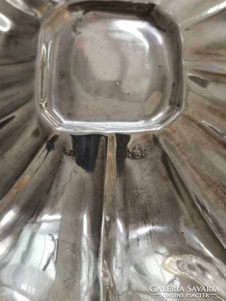 Antik biedermeier ezüst bécs talpas kínáló 341gr
