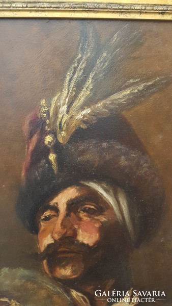 Benczúr Gyula : Huszár portré