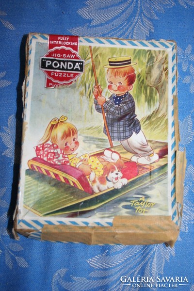PUZZLE Vintage wooden puzzle - A taylor tot - PONDA jigsaw - régi fa gyerek puzzle