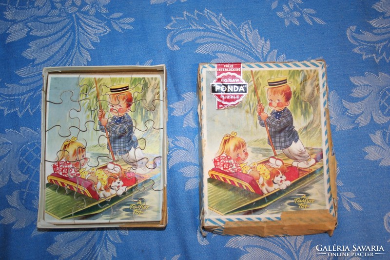 PUZZLE Vintage wooden puzzle - A taylor tot - PONDA jigsaw - régi fa gyerek puzzle