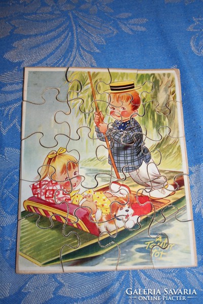 Puzzle vintage wooden puzzle - taylor tot - ponda jigsaw - old wooden kid puzzle