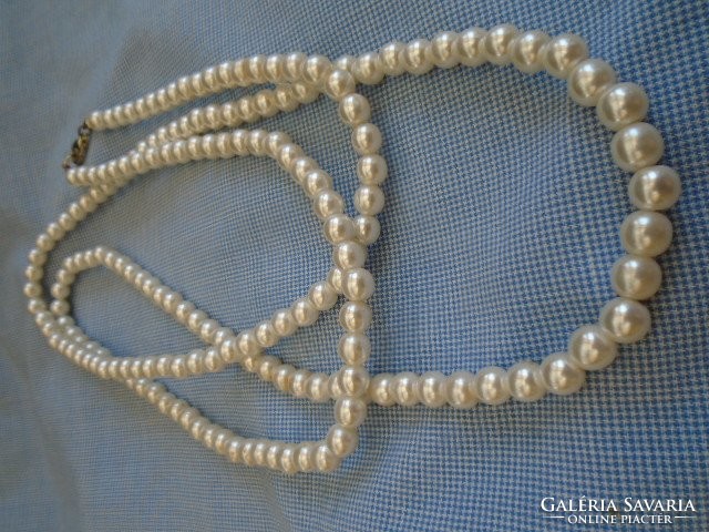 Beautiful condition tekla pearl necklace with gold-plated jewelry switch, 600 a post
