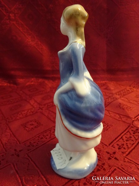 German porcelain figurine, baroque lady, height 13.5 cm. He has!