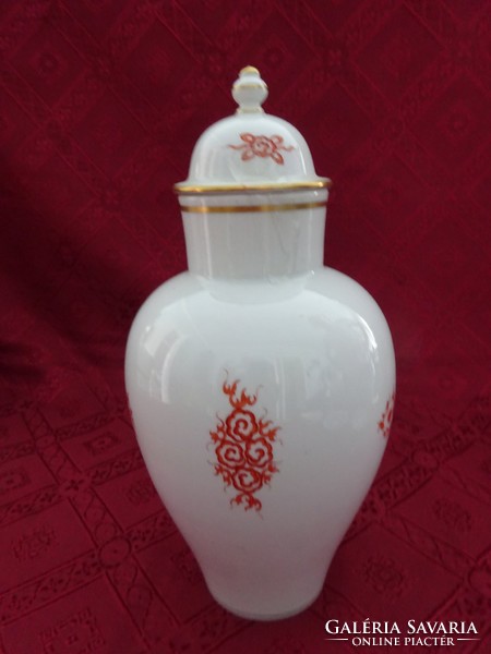 Antik meisseni porcelán fedeles váza, sárkány motívummal. 25 cm magas. Vanneki!