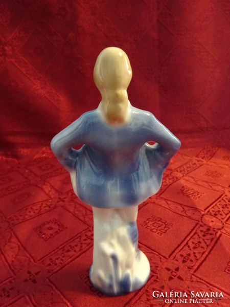 Német porcelán figura, barokk férfi, magassága 15,5 cm. Vanneki!