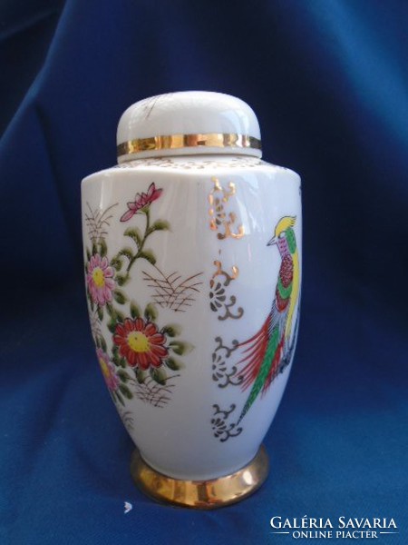 Dúsan festett Japán váza extrém ritka gyönyörű darab