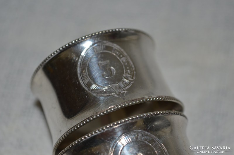 2 db ezüstözött szalvéta gyűrű  ( DBZ 0041 )