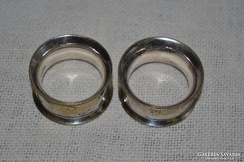 2 db ezüstözött szalvéta gyűrű  ( DBZ 0041 )