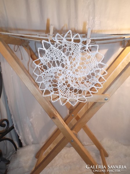 Lace - handmade - 20 cm - cotton - old - Austrian - flawless - also for the top of jam jars