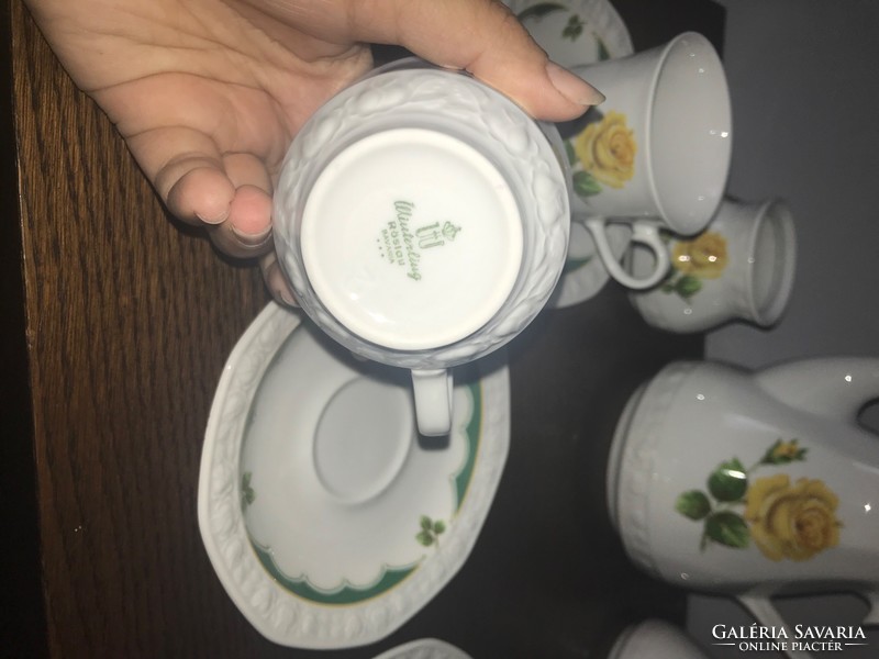 Csodaszép Bavaria teás / kávés Készlet szett kiöntő kanna 6 db csésze