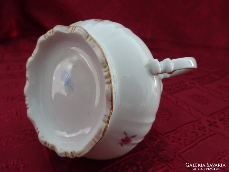 Zsolnay porcelain sugar bowl, feathered. Its height is 10.5 cm. He has!