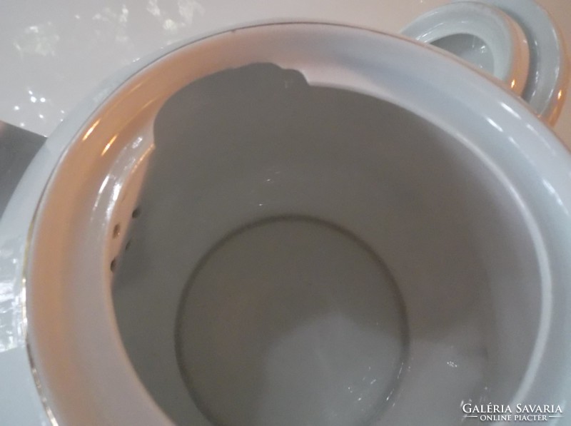 Jug - marked - 1 liter - damaged inside photographed! - Porcelain