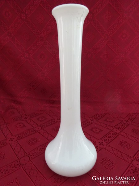 Üveg váza, bordó és fehér színben, 25 cm magas. Vanneki! Jókai.