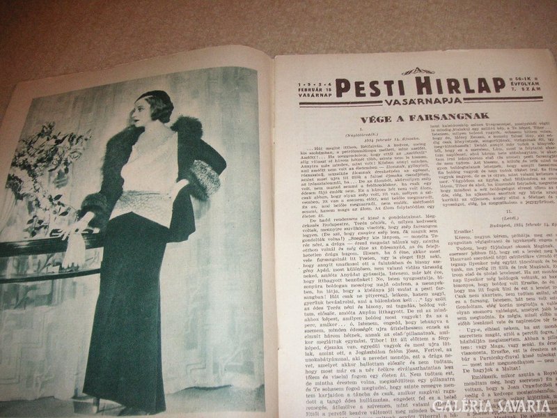 Pest newspaper, 1934