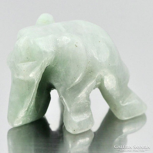Real, 100% natural light pastel green Thai jade elephant figurine 52.38ct (25mm)