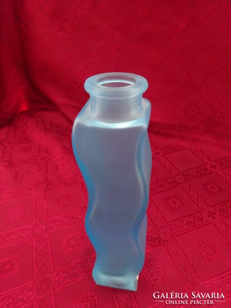 Blue corrugated glass vase, ikea product height 21 cm. He has! Jókai.