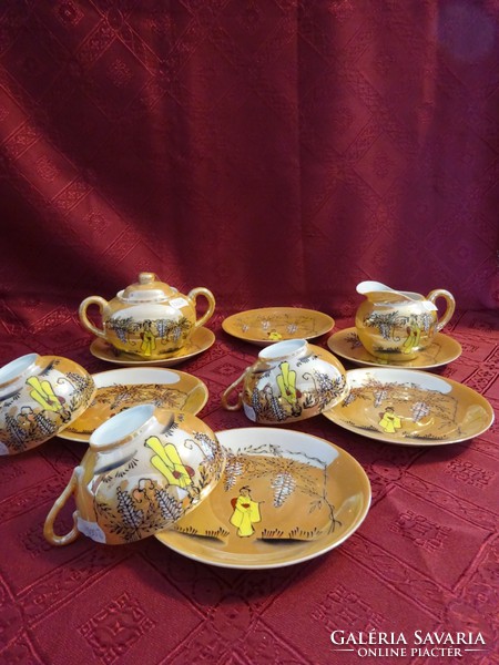 Japanese porcelain tea set for three people, 8 pieces. He has!