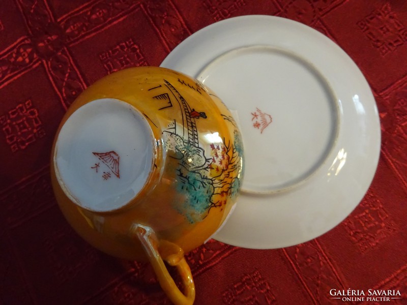 Japán porcelán teáscsésze + alátét. Vanneki!
