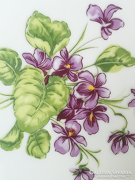 Wallendorf violet pattern violet openwork table middle, ornament bowl