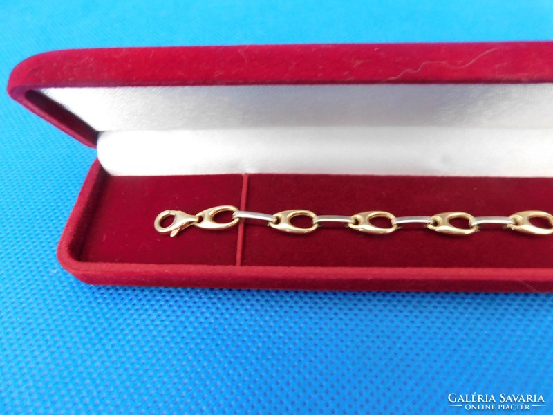 Gold two-color 14k women's bracelet 6.8 Gr