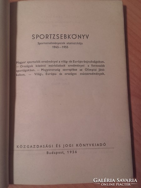 Antikvár könyv- Sportzsebkönyv sporteredményeink statisztikája 1945-1955-Antikváriumban sem kapható