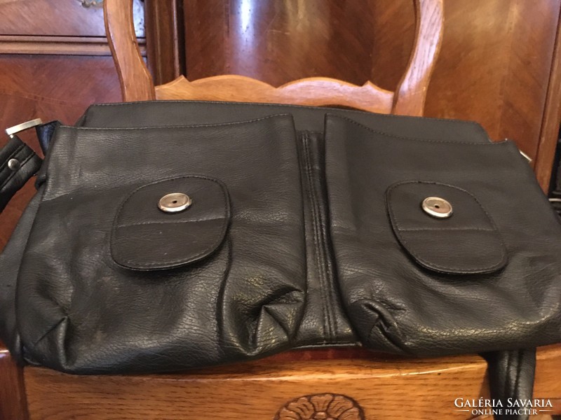 Black leather bag from good 1980s