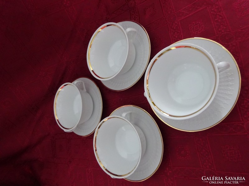 Winter porcelain German porcelain soup cup with saucer. He has!
