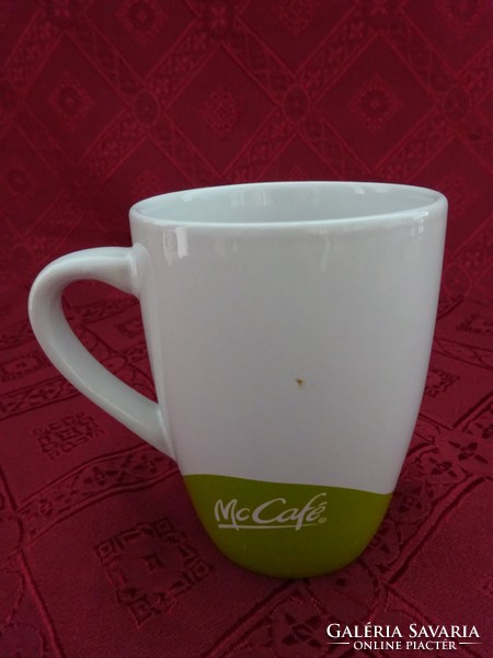 Mc cafe mug, 9.5 cm high, green, 2012. Vanneki! Jókai.