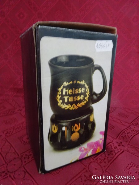 German porcelain candle holder and cup, keep warm. In original packaging. He has!