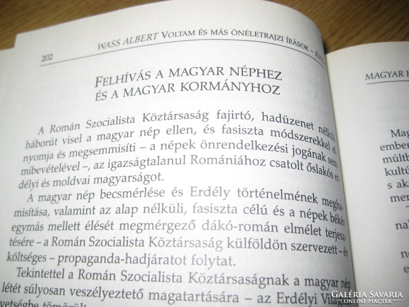 Wass  Albert  :  Voltam     és más életrajzi írások  , Újszerű  könyv  !