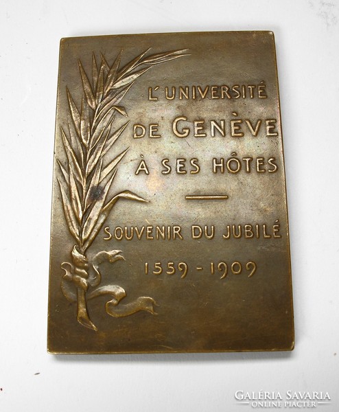 350 years of the University of Geneva, 1559-1909 commemorative medal.