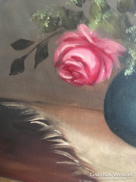 Gyönyörű rózsás csendélet Olaj-vászon