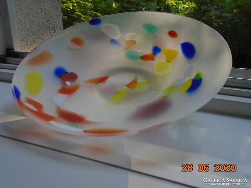 Művészi modern homokfúvott opál üveg dísztál