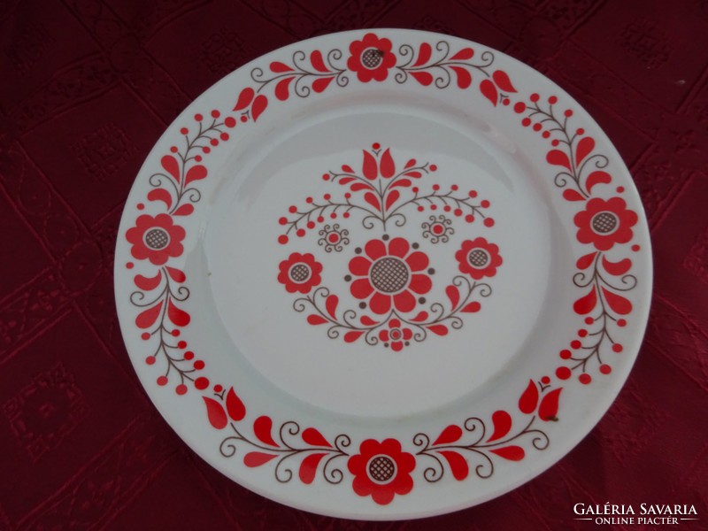 Great Plain porcelain wall plate, red matyo pattern, diameter 19 cm. He has!