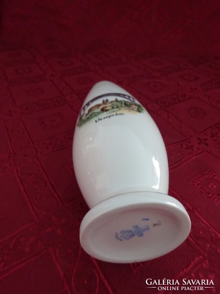 Aquincum porcelán váza Veszprém felirattal és látképpel. Vanneki!