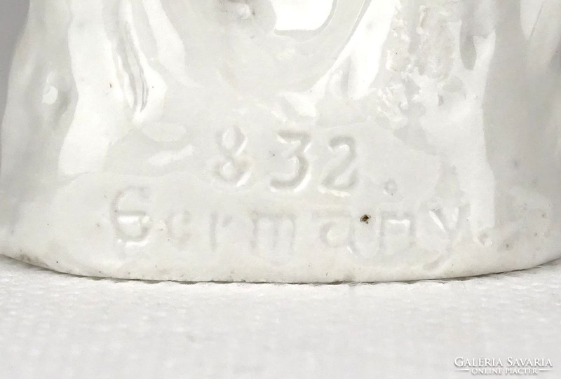 1B221 Antik rókás német mini porcelán ibolyaváza