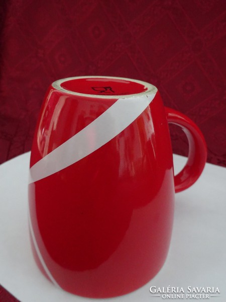 Mc café porcelain glass, red, diameter 9 cm. He has! Jókai.
