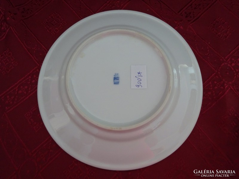 Zsolnay porcelain blue striped cake plate. He has!