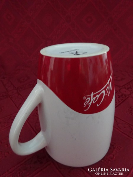 Mc café mug in porcelain glass, burgundy, diameter 7 cm. He has! Jókai.