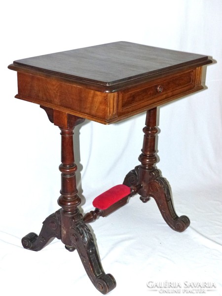 Antique restored beautiful sewing table with tv stand storage table