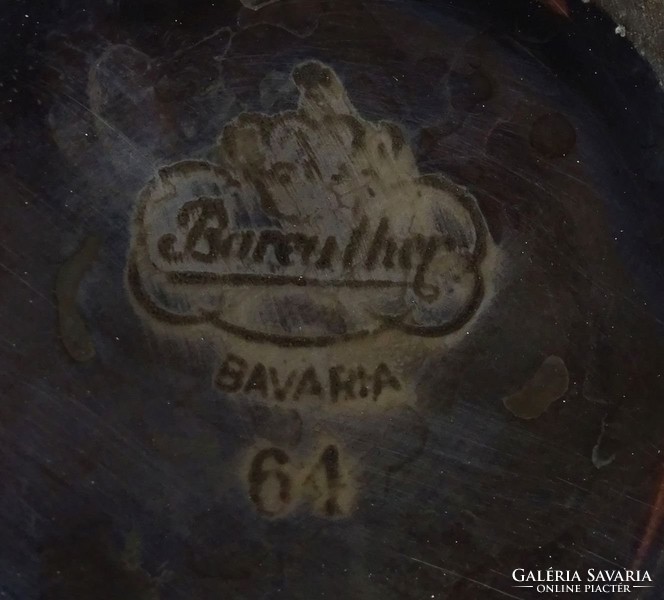 1B225 Antik Bareuther Bavaria 4 személyes porcelán kávéskészlet