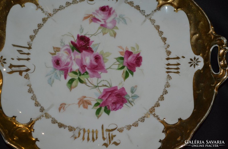 C:T. Altwasser rózsás kínáló tányér