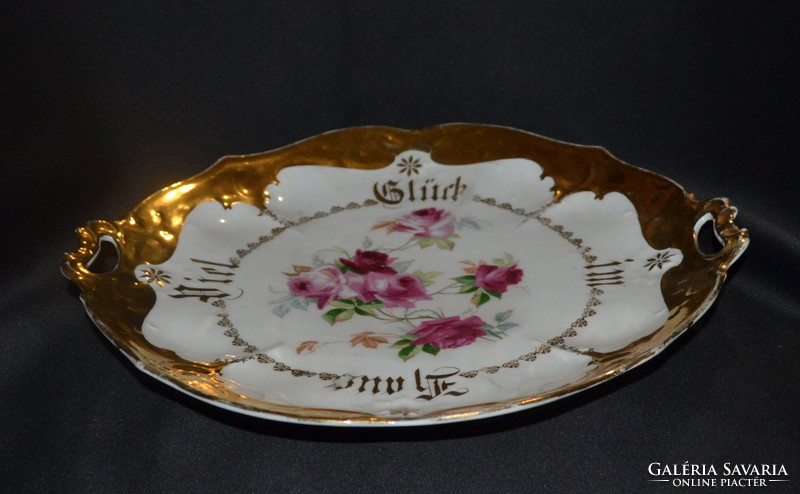 C:T. Altwasser rózsás kínáló tányér
