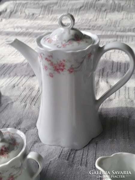 Vintage 6 személyes - HUTSCHENREUTHER Germany - porcelán teás - kávés reggeliző készlet