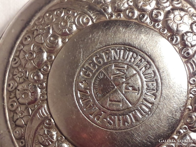 Extrém ritka FARINA fém utazó parfüm flakon IMF - Josef Maria Farina  Art Nouveau - 1920 év