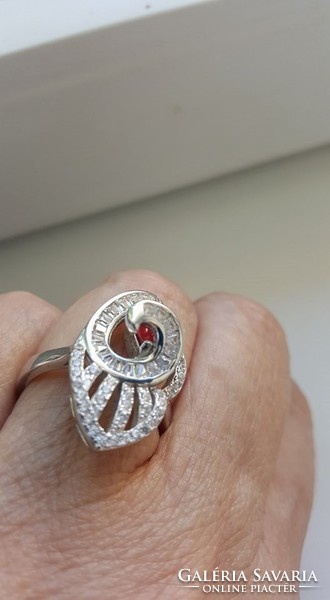 58 As genuine 5.7Gm ruby 925 silver ring