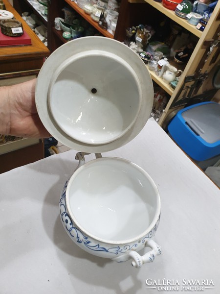 Régi porcelán leveses tál