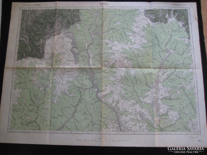 Katonai térkép ,1916   a monarchia idejéből  SIANIA  , Erdély  ,  58 x 43 cm