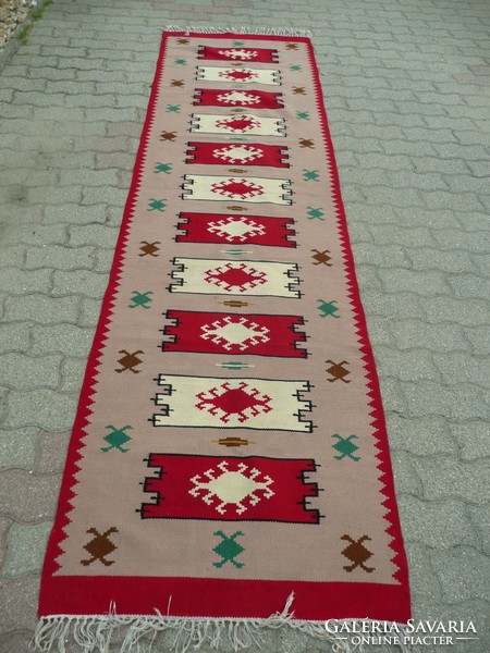 Antik, kilim szőnyeg  szép állapotban 320*83 cm méretben kb.1930-40 környéke