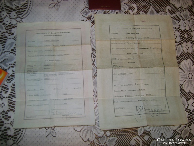 Állampolgársági bizonyítvány,igazolvány -két darab- 1946-48